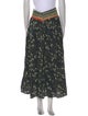 Agua Bendita Printed Midi Length Skirt