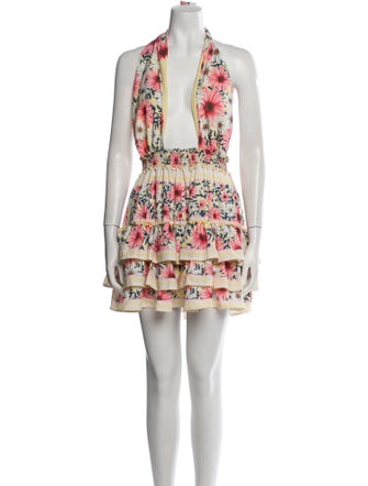 Agua Bendita Printed Mini Dress