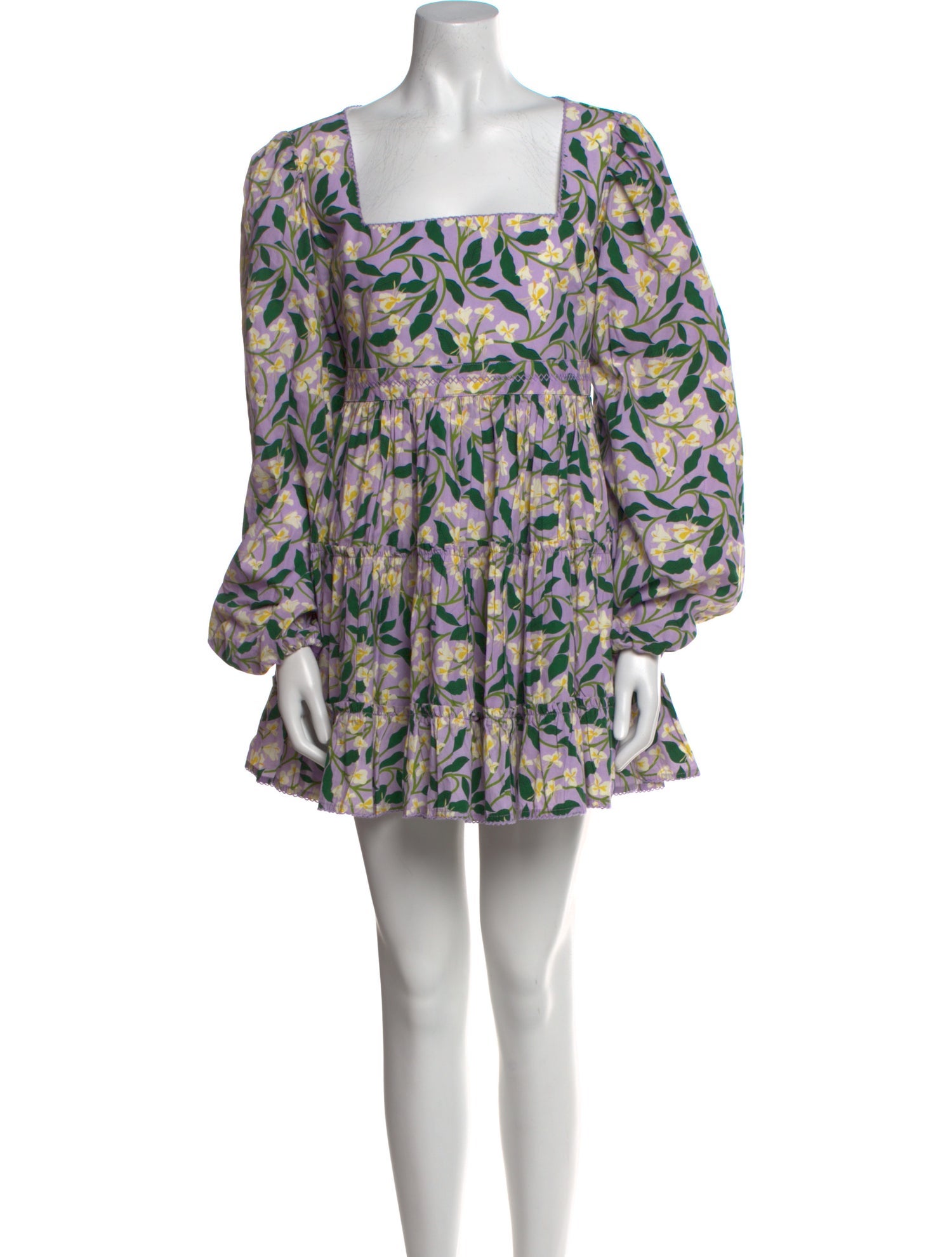 Agua Bendita Floral Print Mini Dress