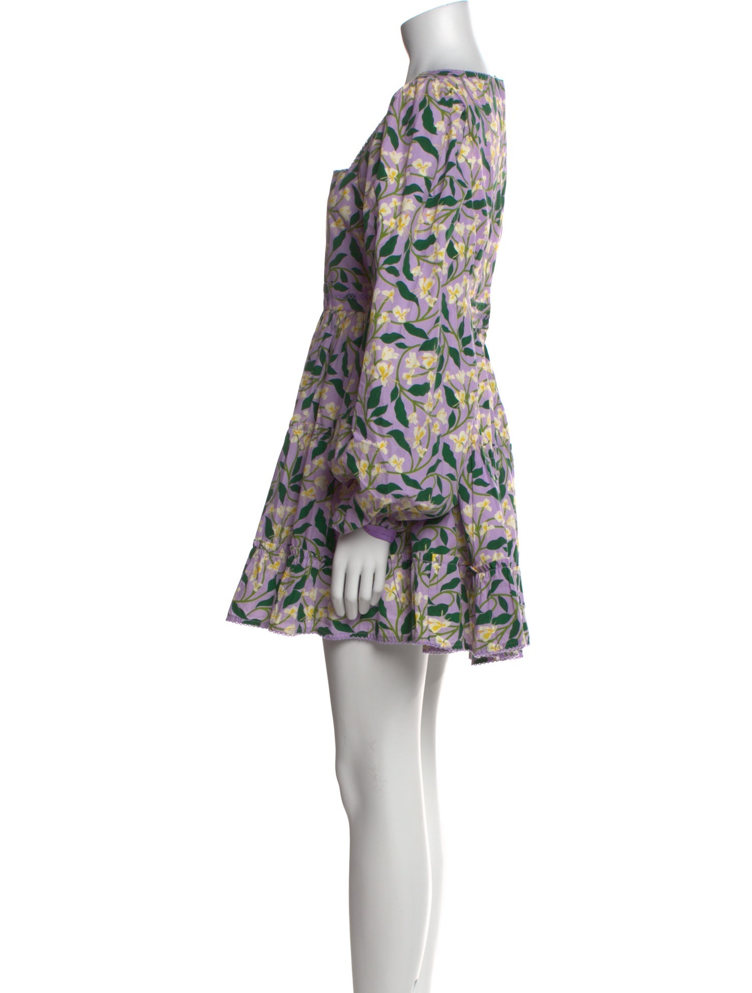 Agua Bendita Floral Print Mini Dress