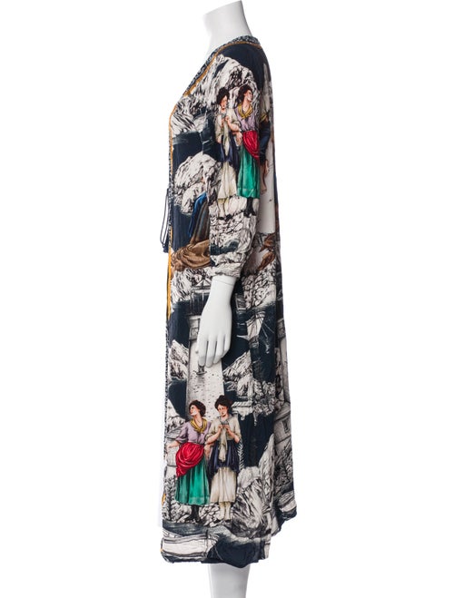 Agua Bendita Printed Tassel Accents Robe