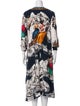 Agua Bendita Printed Tassel Accents Robe