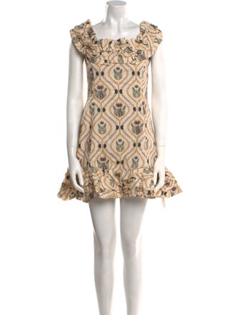 Agua Bendita Printed Mini Dress