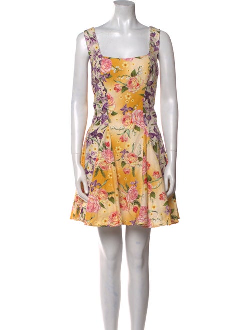 Agua Bendita Floral Print Mini Dress