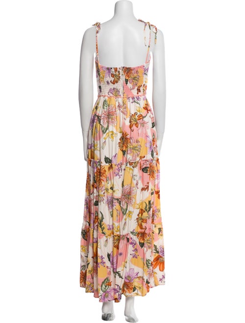 Agua Bendita Floral Print Long Dress