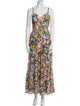 Agua Bendita Floral Print Long Dress