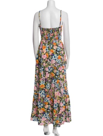Agua Bendita Floral Print Long Dress