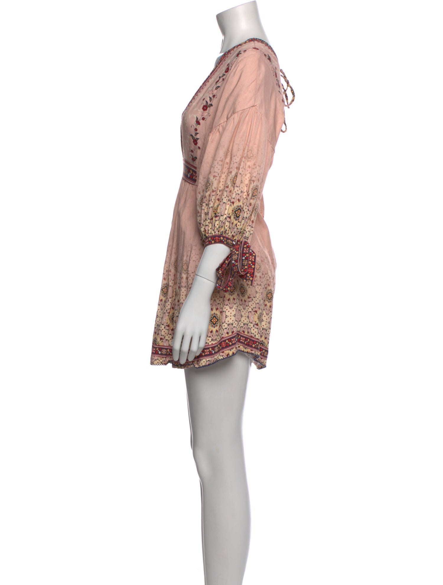 Agua Bendita Printed Mini Dress