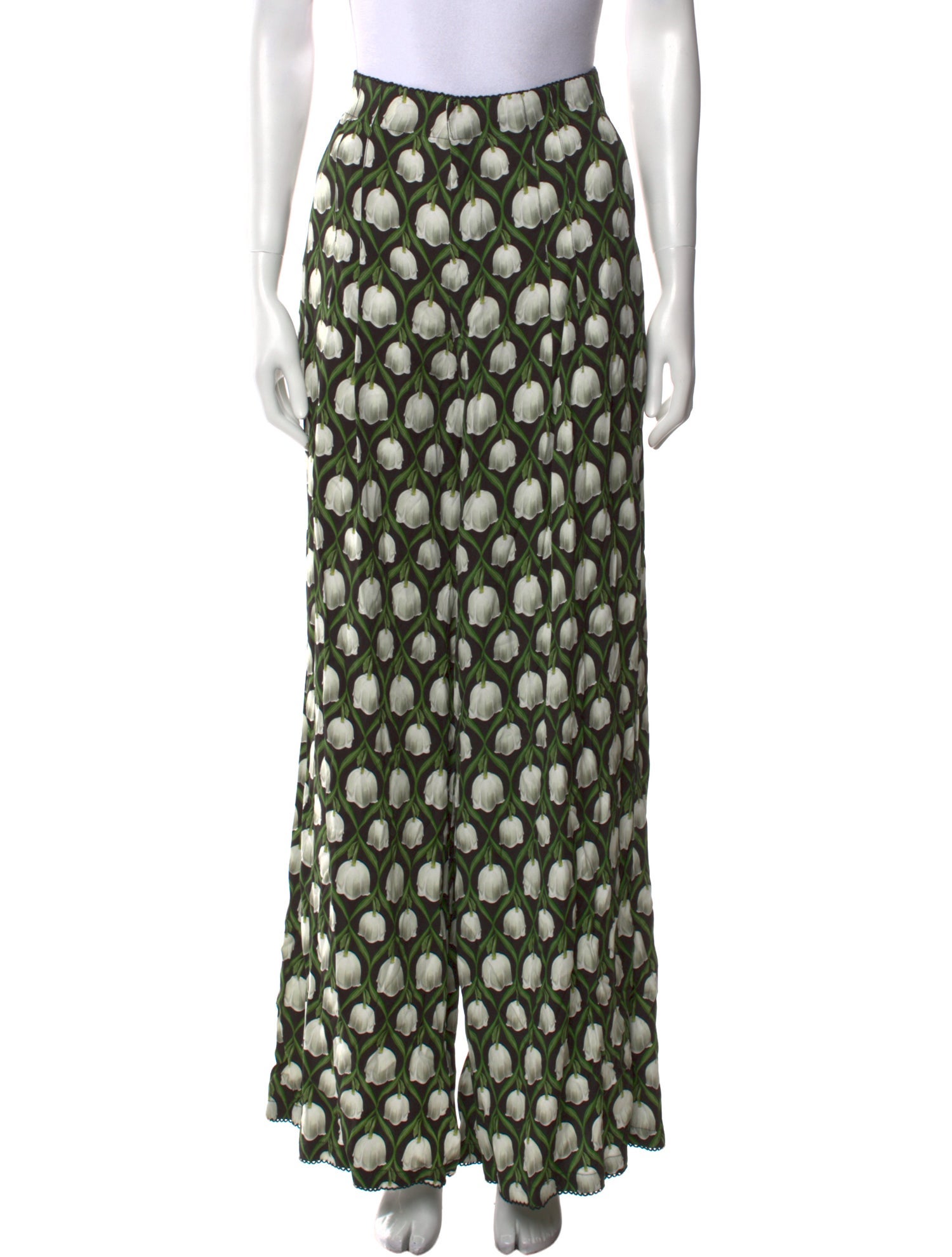 Agua Bendita Printed Wide Leg Pants