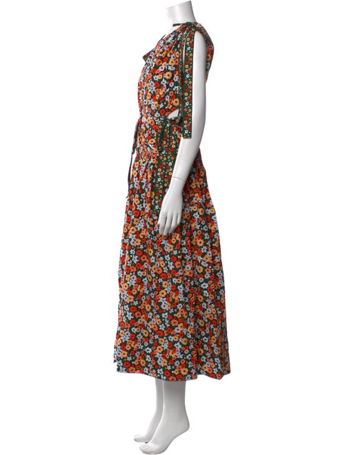 Agua Bendita Floral Print Long Dress