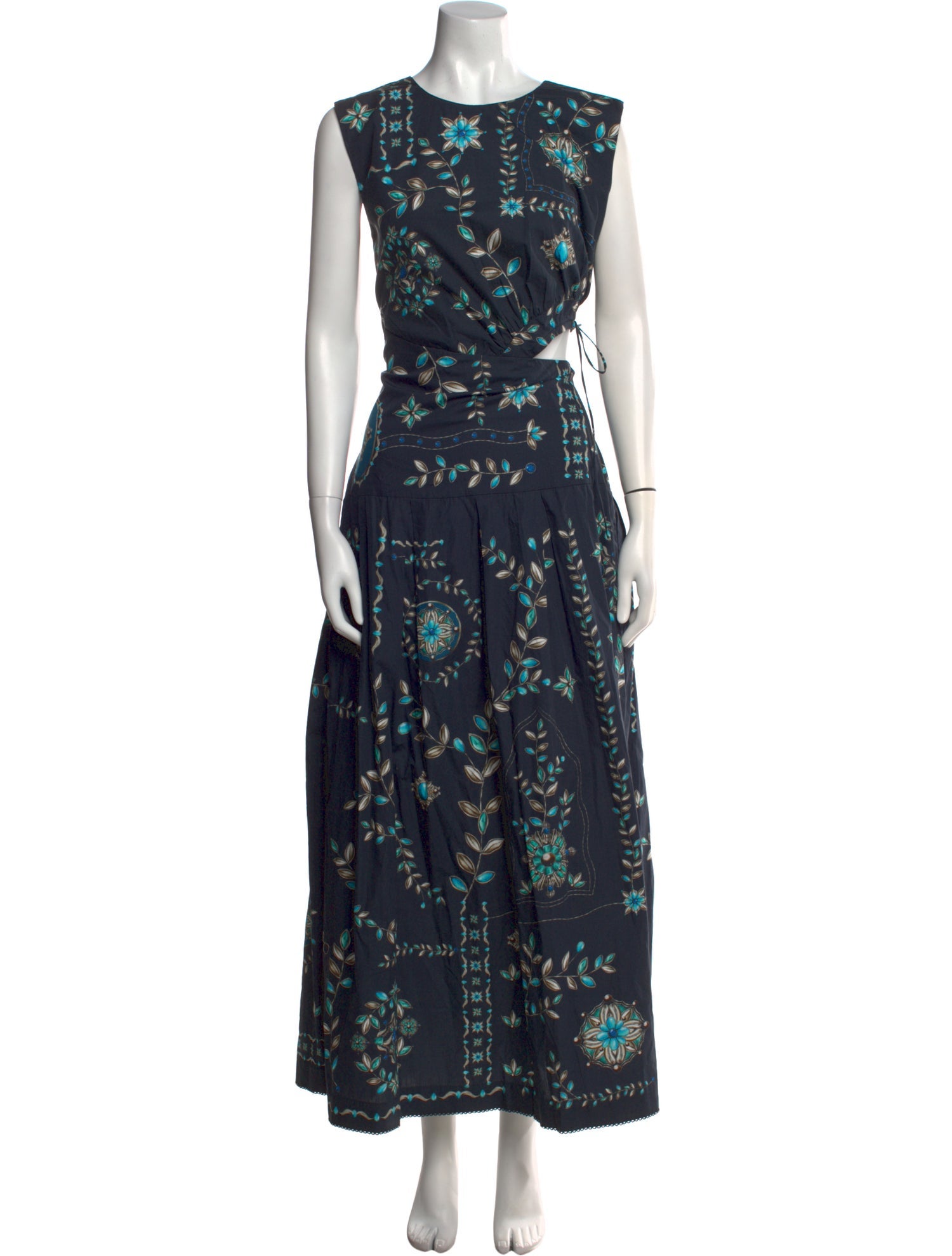 Agua Bendita Printed Long Dress w/ Tags