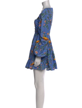Agua Bendita Floral Print Mini Dress