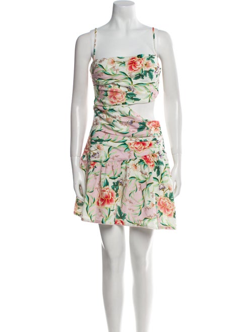 Agua Bendita Floral Print Mini Dress