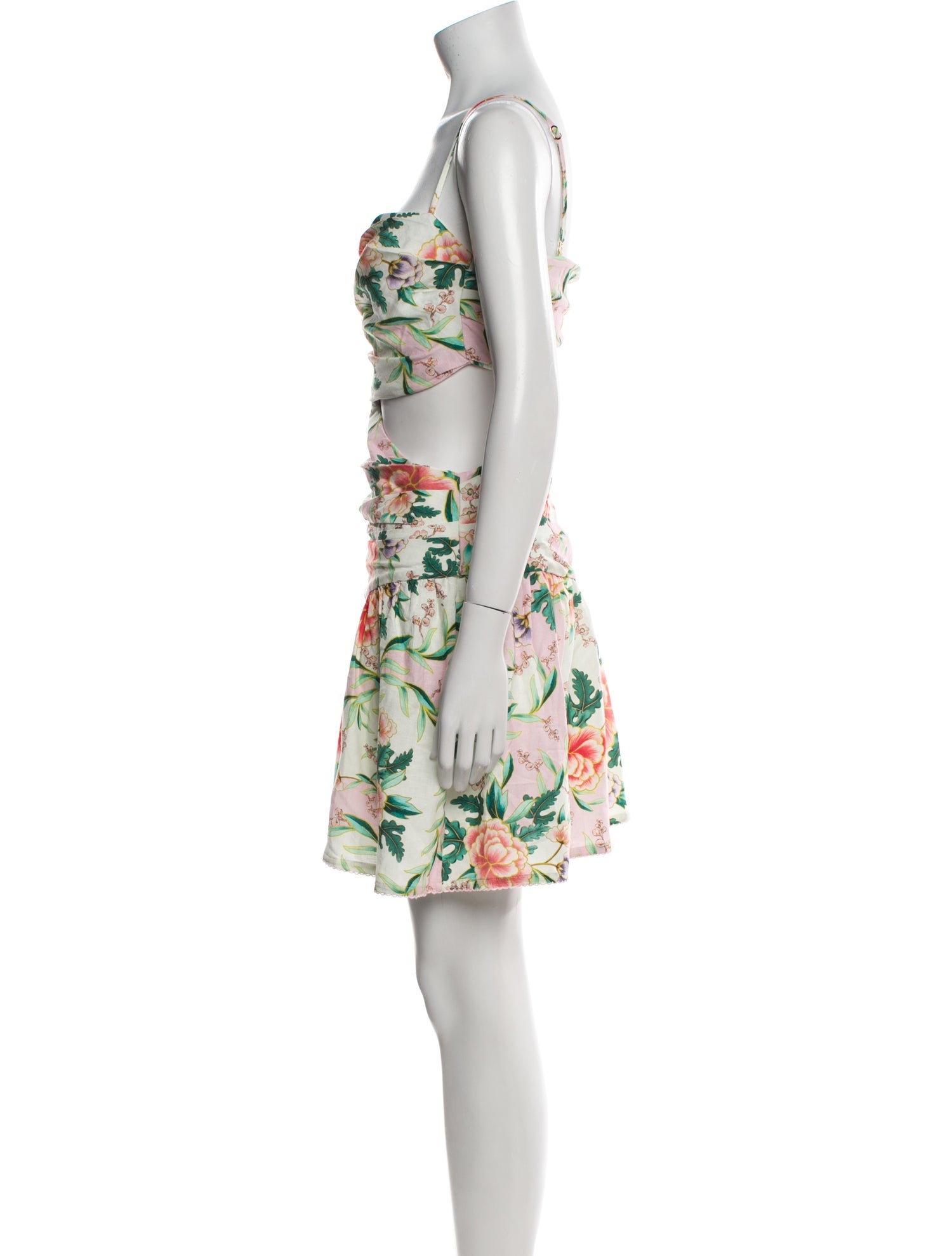 Agua Bendita Floral Print Mini Dress