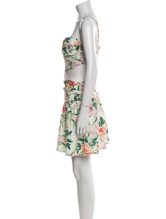 Agua Bendita Floral Print Mini Dress
