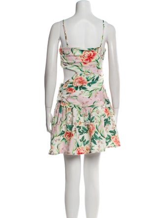 Agua Bendita Floral Print Mini Dress