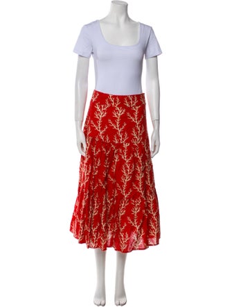 Agua Bendita Linen Printed Skirt Set