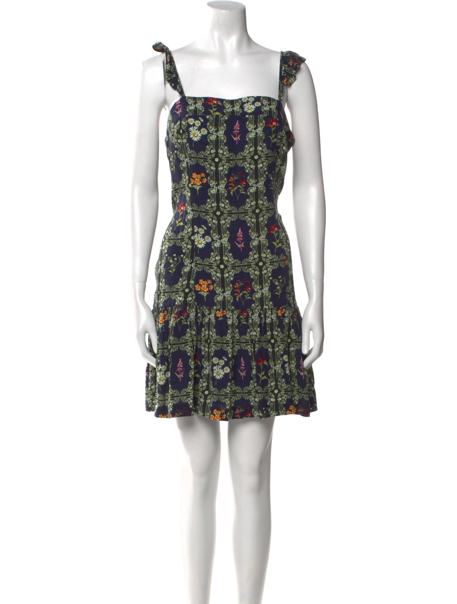 Agua Bendita Floral Print Mini Dress