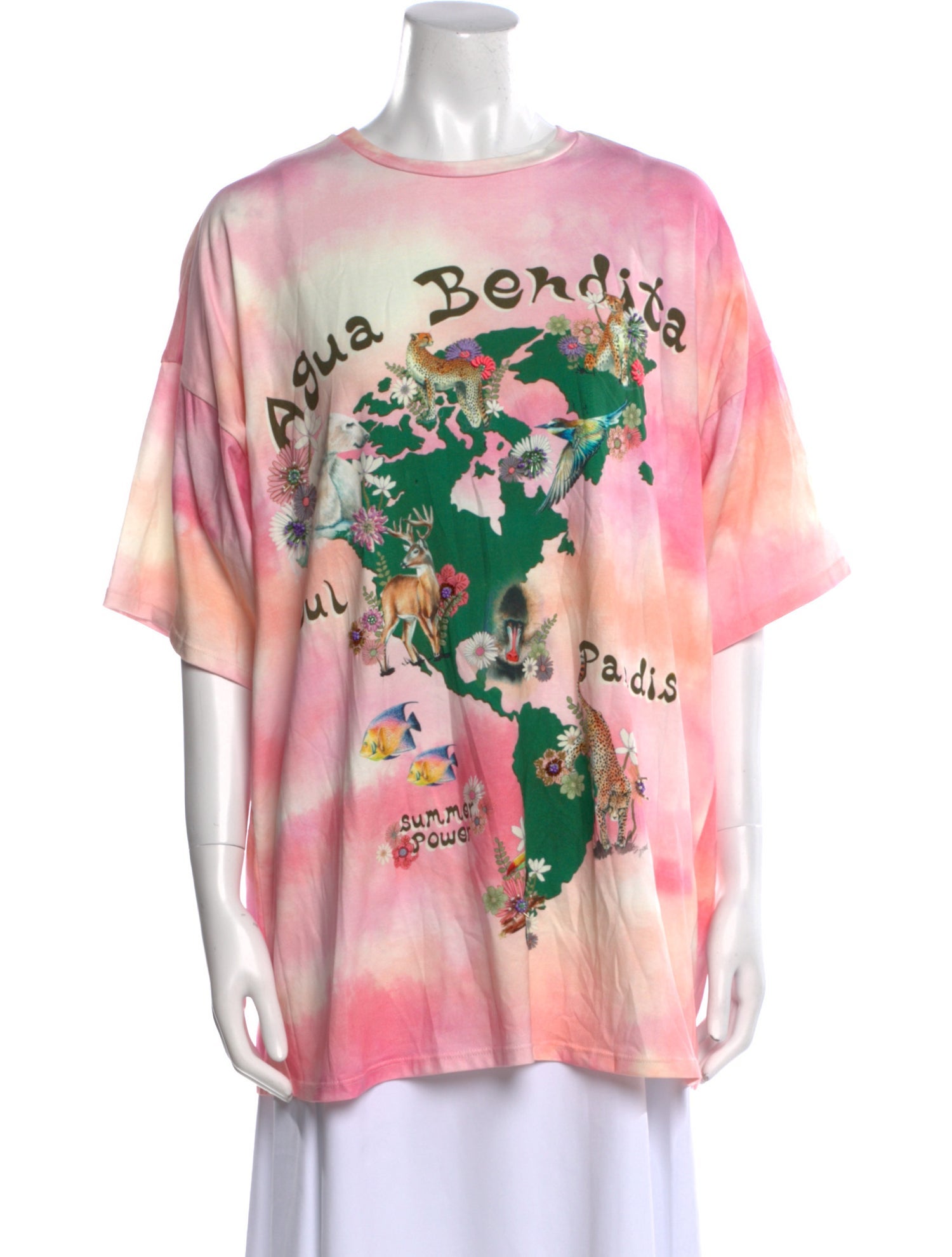 Agua Bendita Graphic Print Crew Neck T-Shirt w/ Tags
