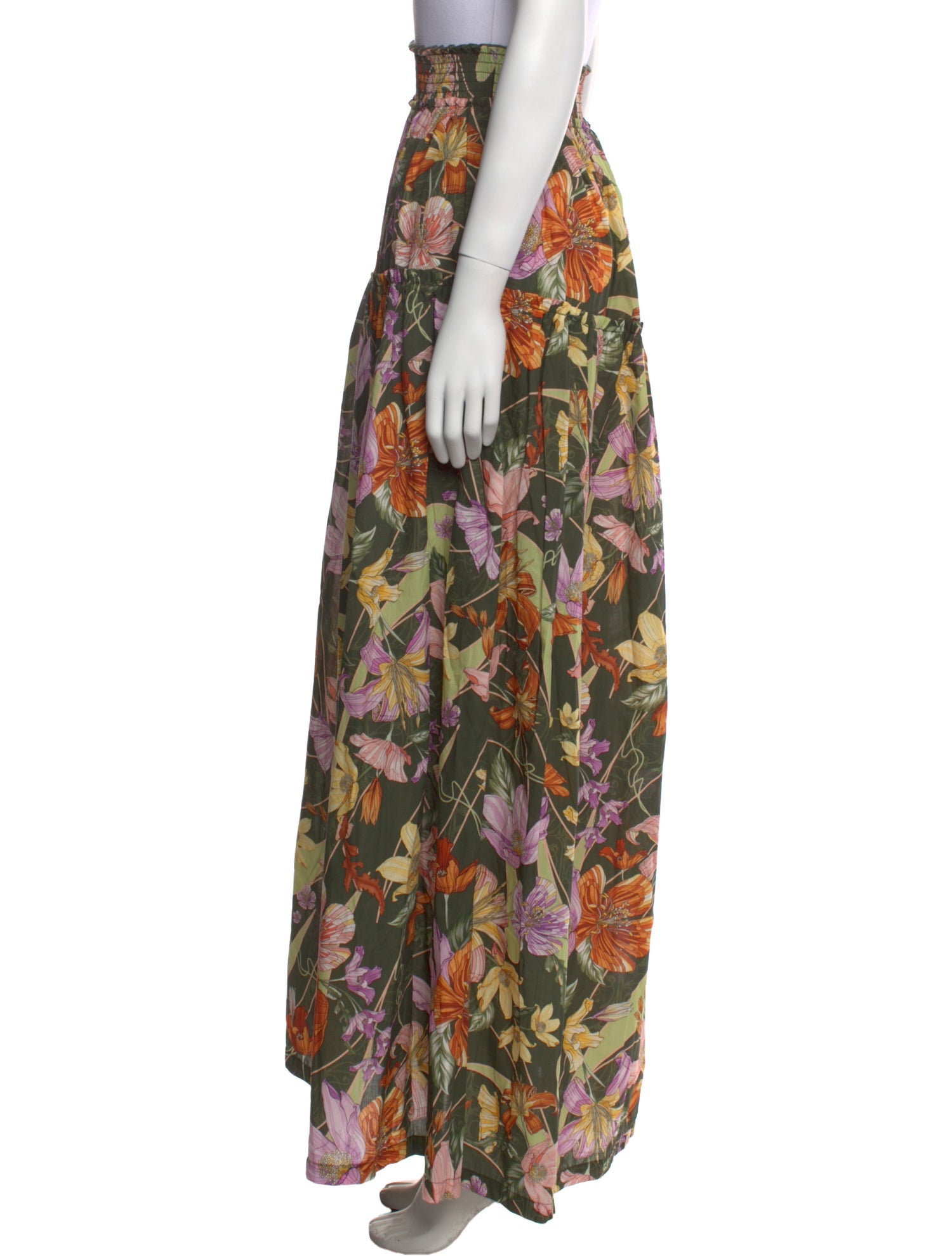 Agua Bendita Floral Print Long Skirt w/ Tags