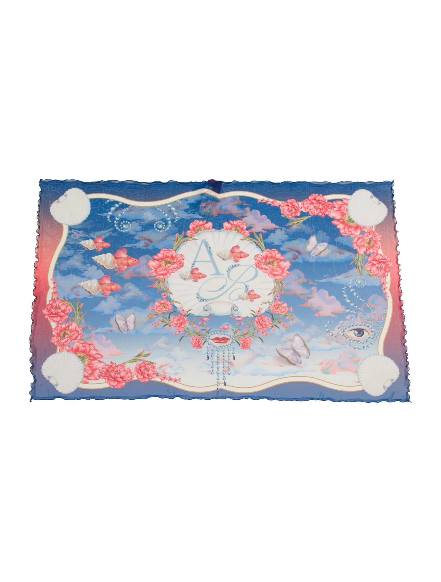 Agua Bendita Printed Shawl w/ Tags