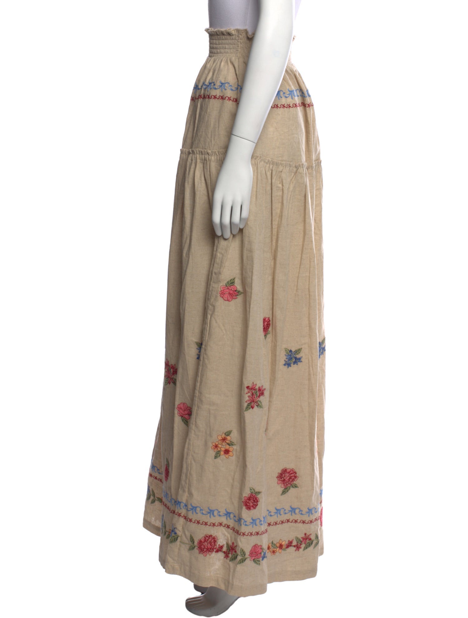 Agua Bendita Floral Print Long Skirt w/ Tags
