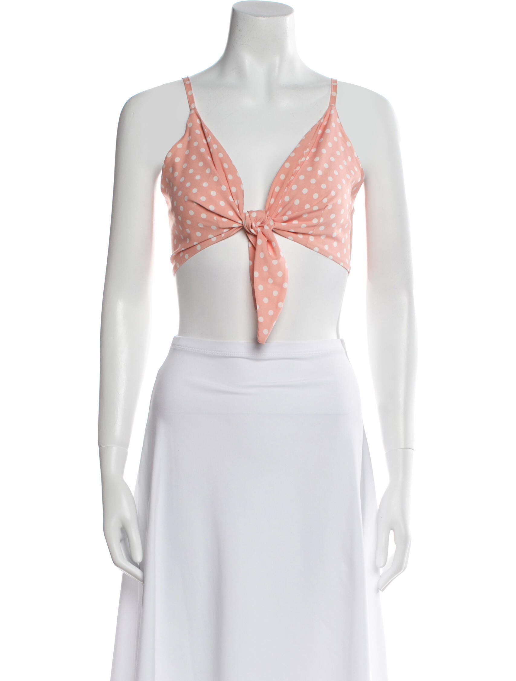 Agua Bendita V-Neck Sleeveless Crop Top