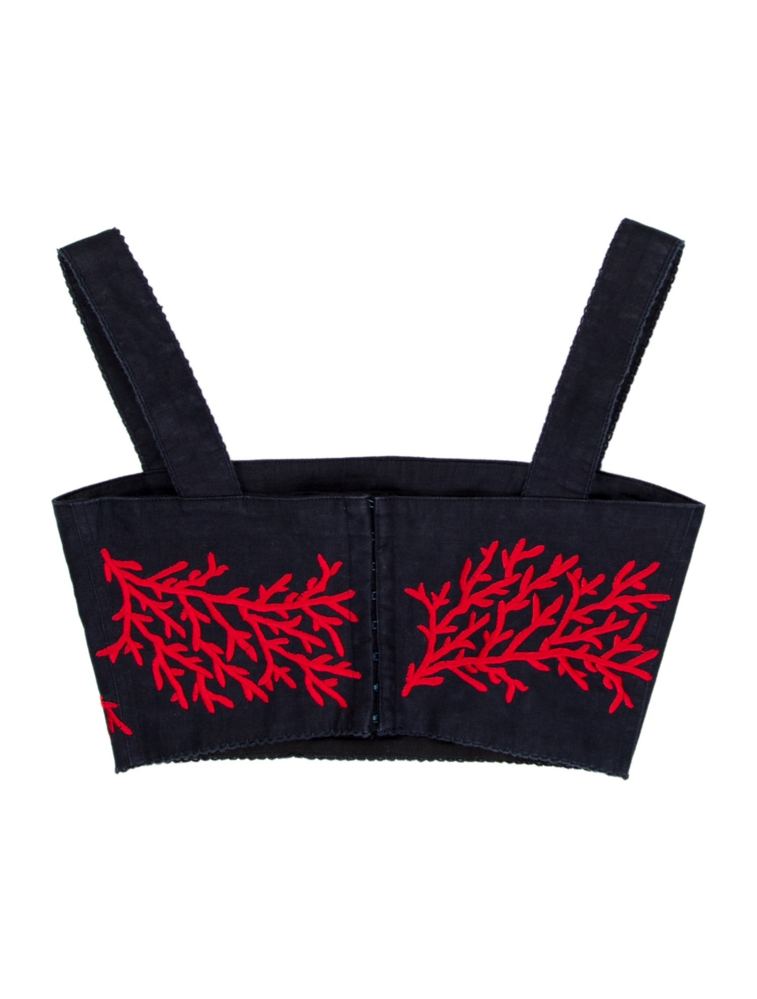 Agua Bendita Printed Strapless Crop Top