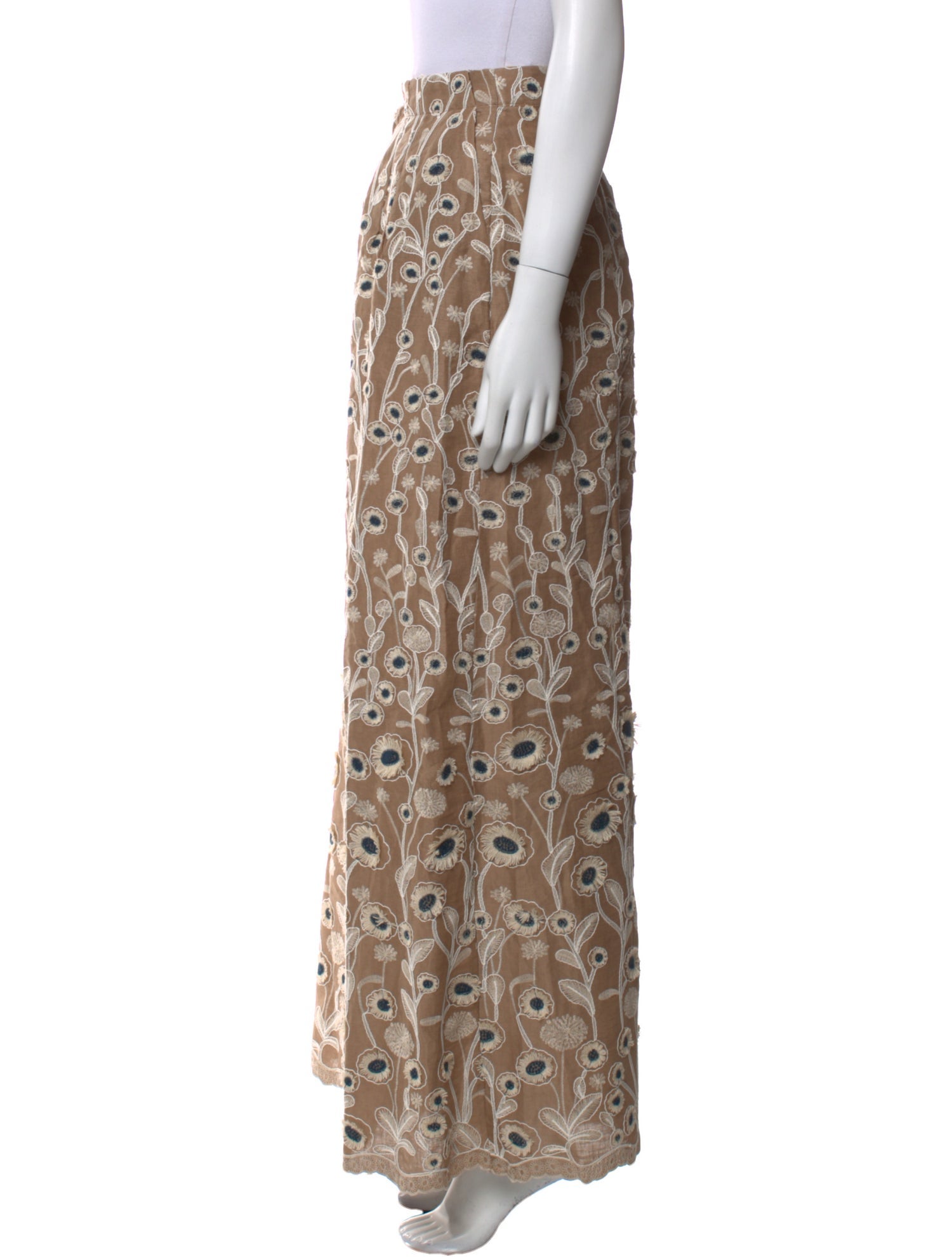 Agua Bendita Linen Wide Leg Pants