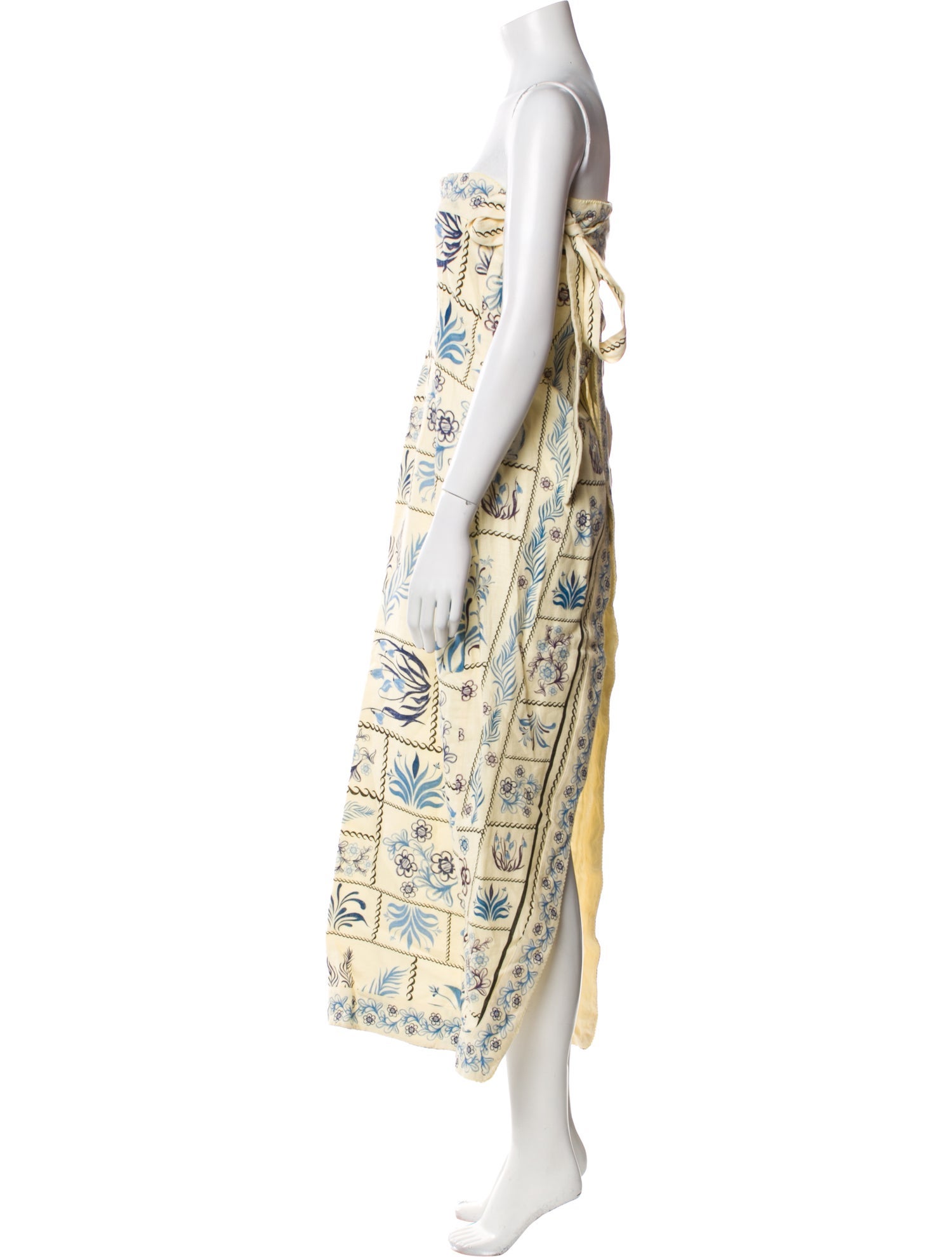 Agua Bendita Linen Long Dress