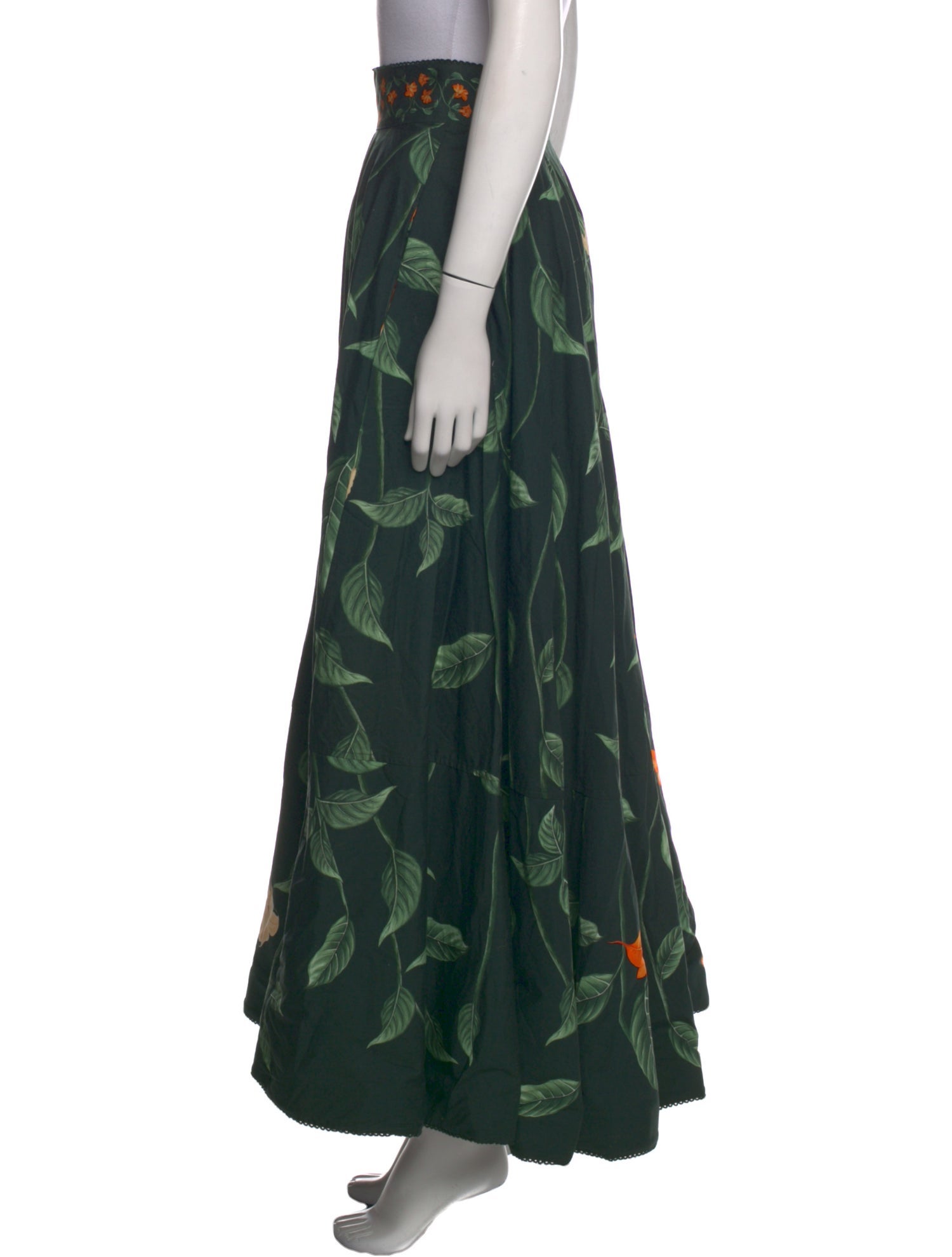 Agua Bendita Floral Print Midi Length Skirt w/ Tags