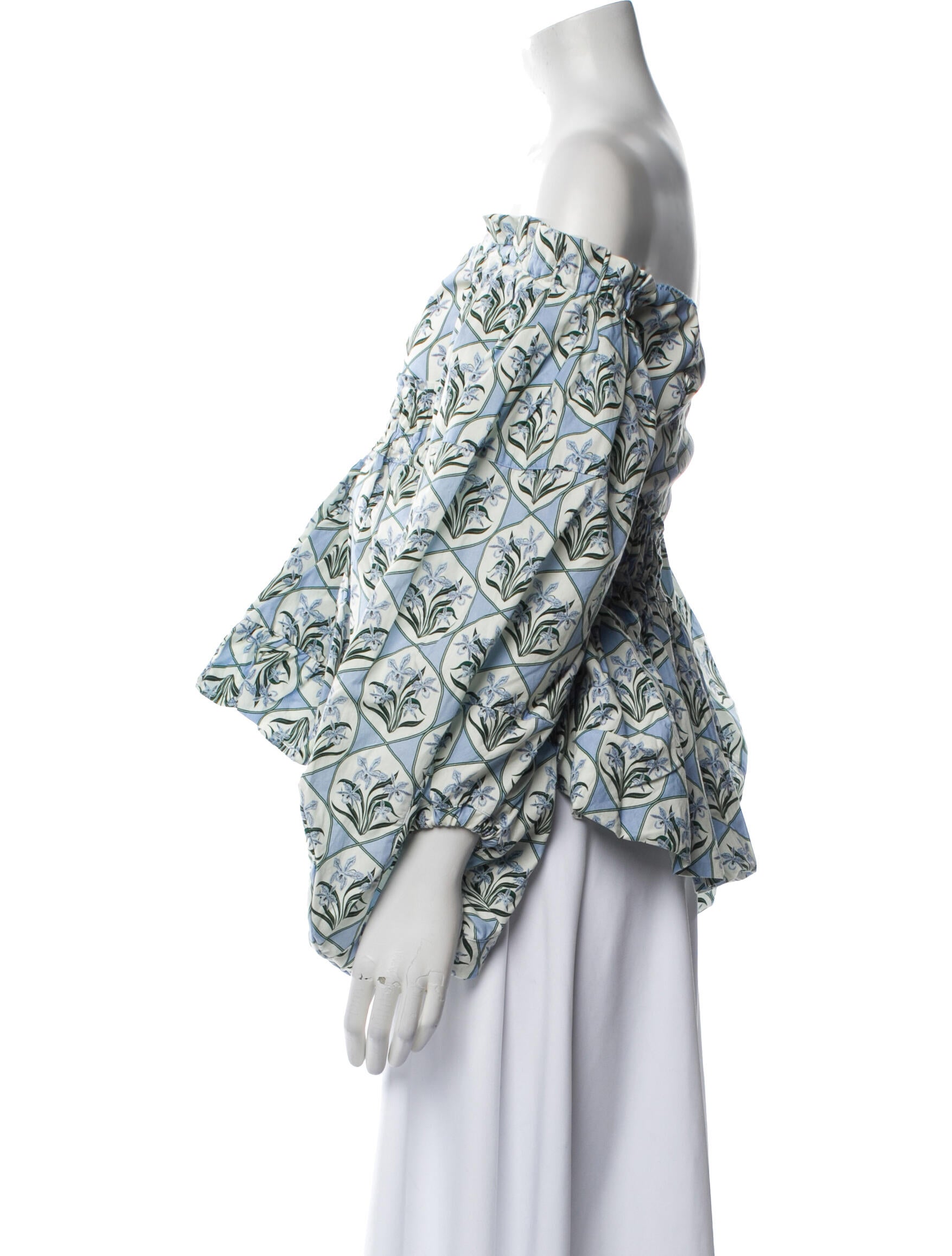 Agua Bendita Paisley Print Off-The-Shoulder Blouse