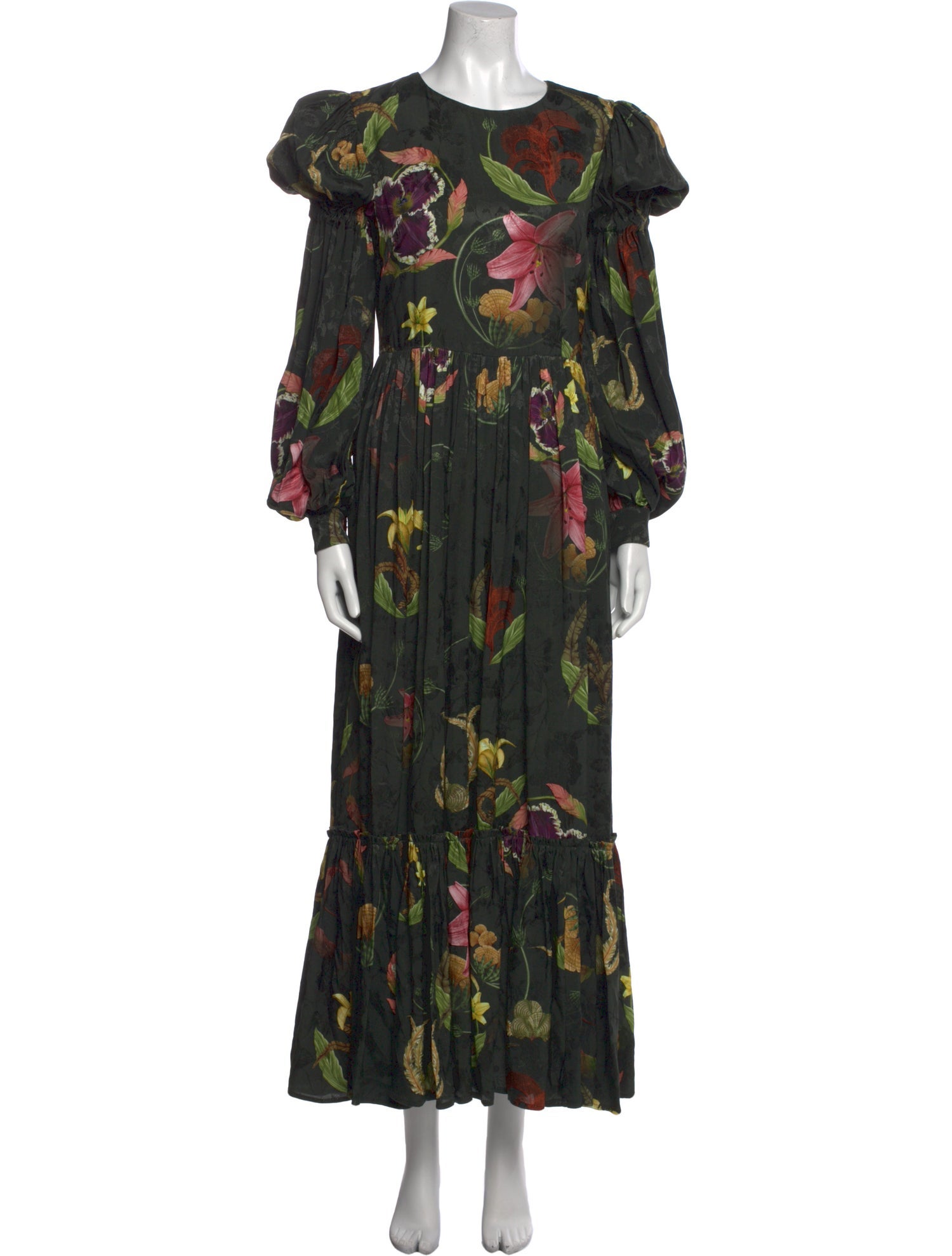 Agua Bendita Floral Print Long Dress w/ Tags