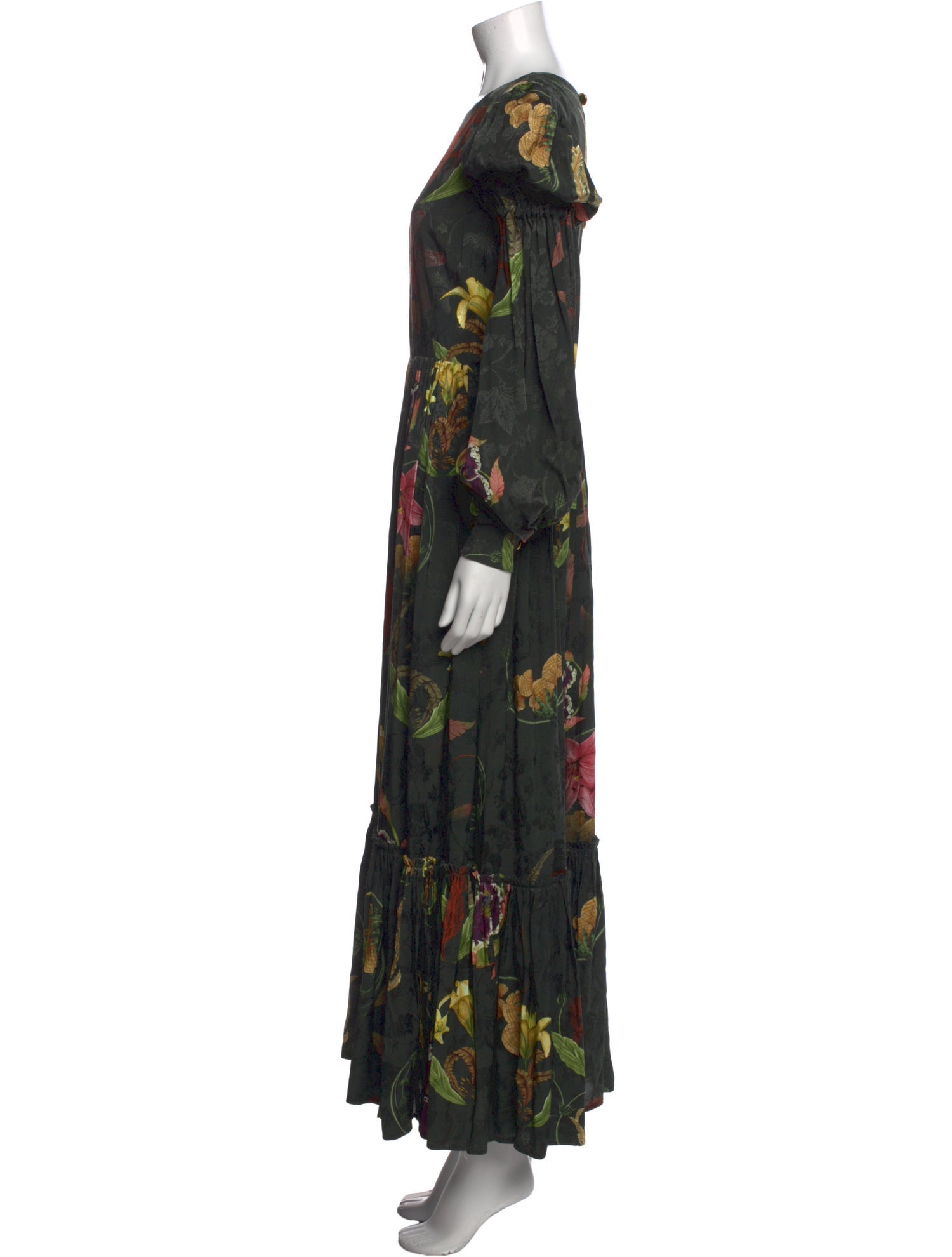 Agua Bendita Floral Print Long Dress w/ Tags