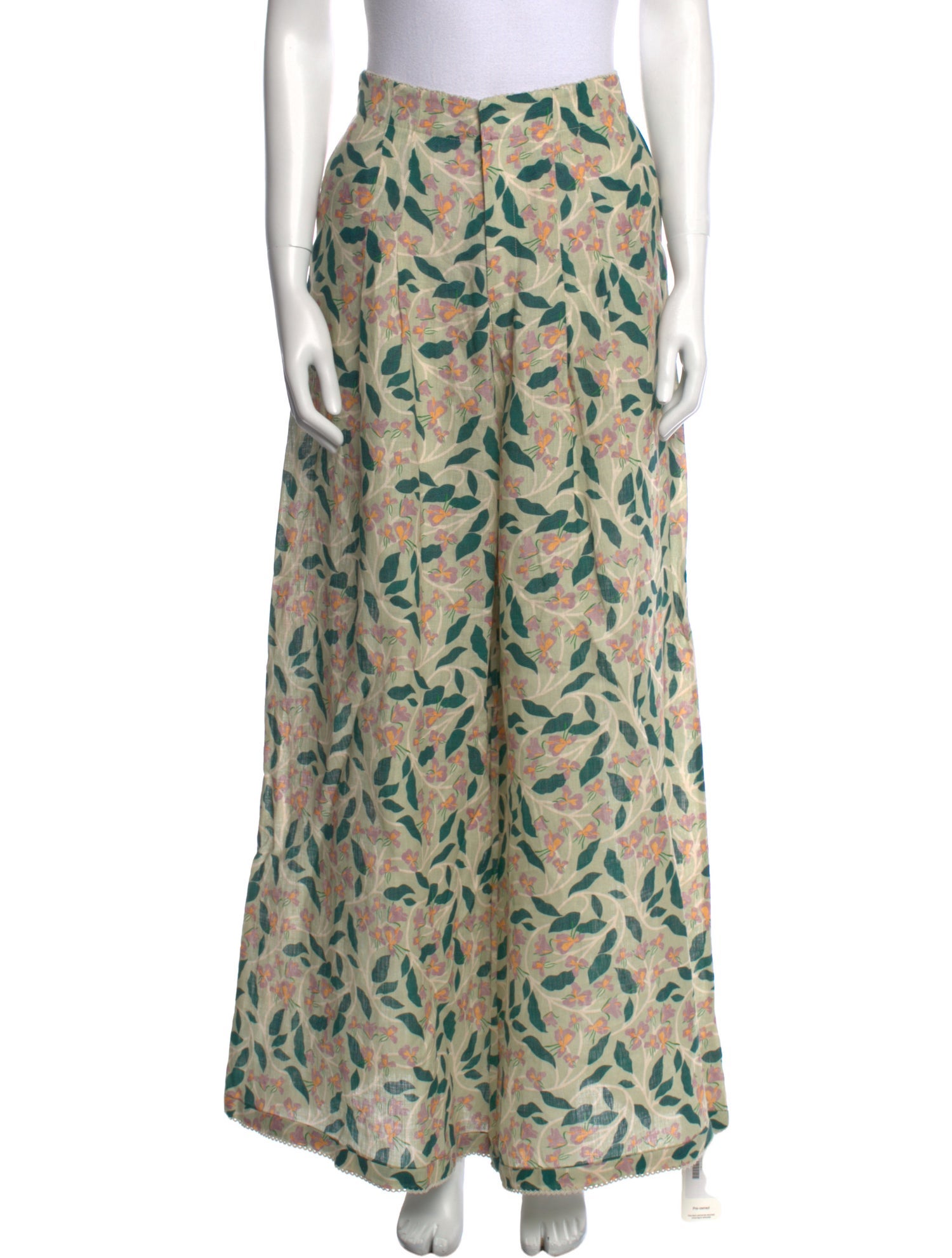 Agua Bendita Linen Wide Leg Pants