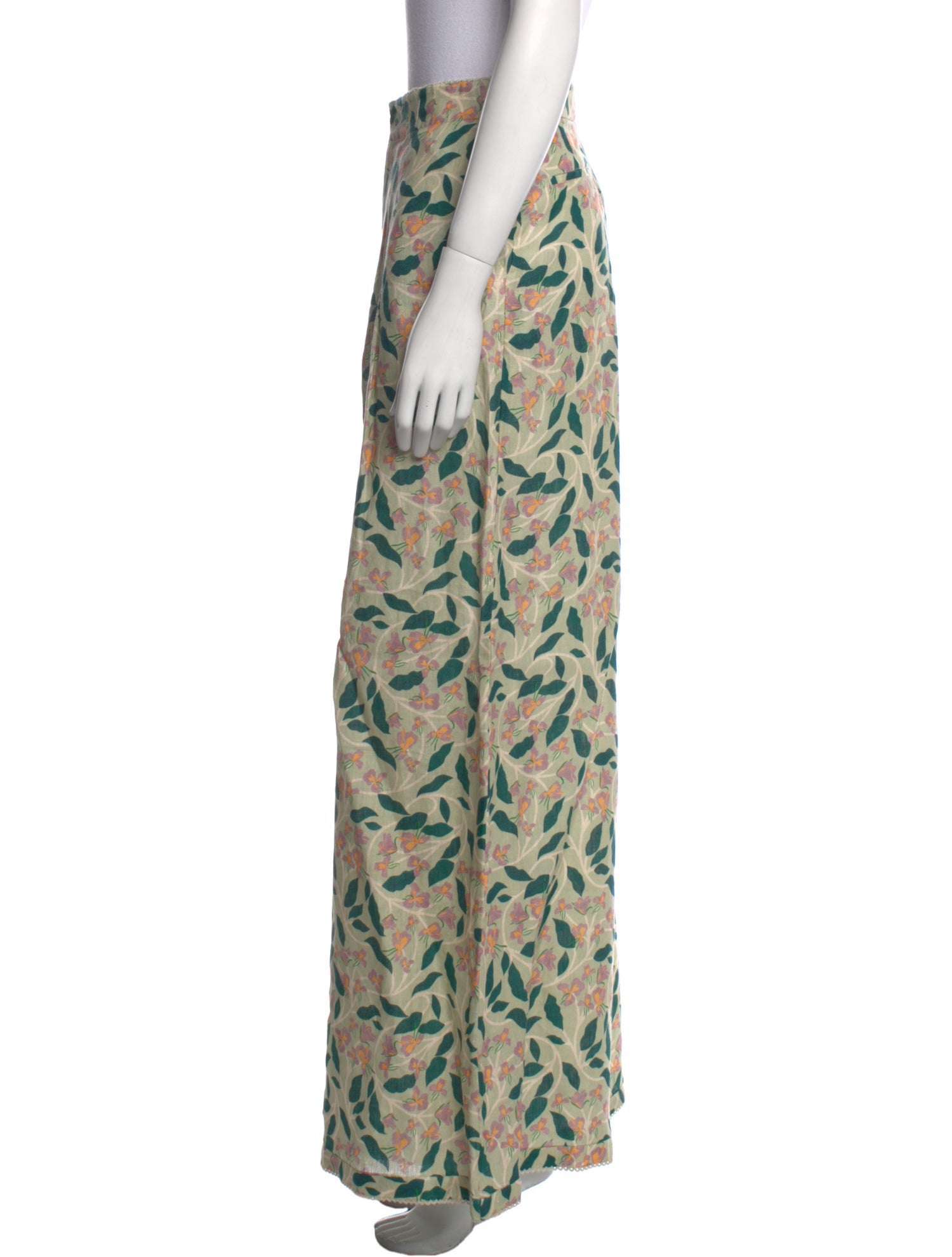 Agua Bendita Linen Wide Leg Pants