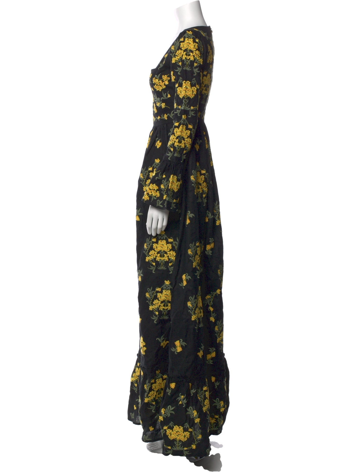 Agua Bendita Linen Long Dress w/ Tags