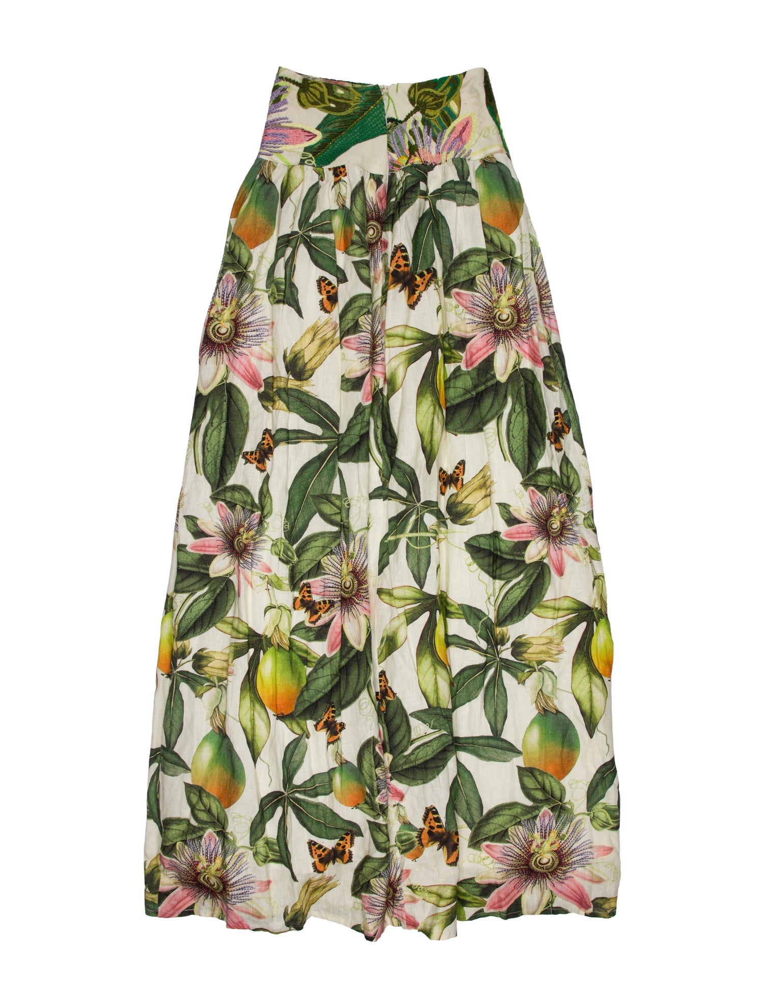 Agua Bendita Floral Print Long Skirt