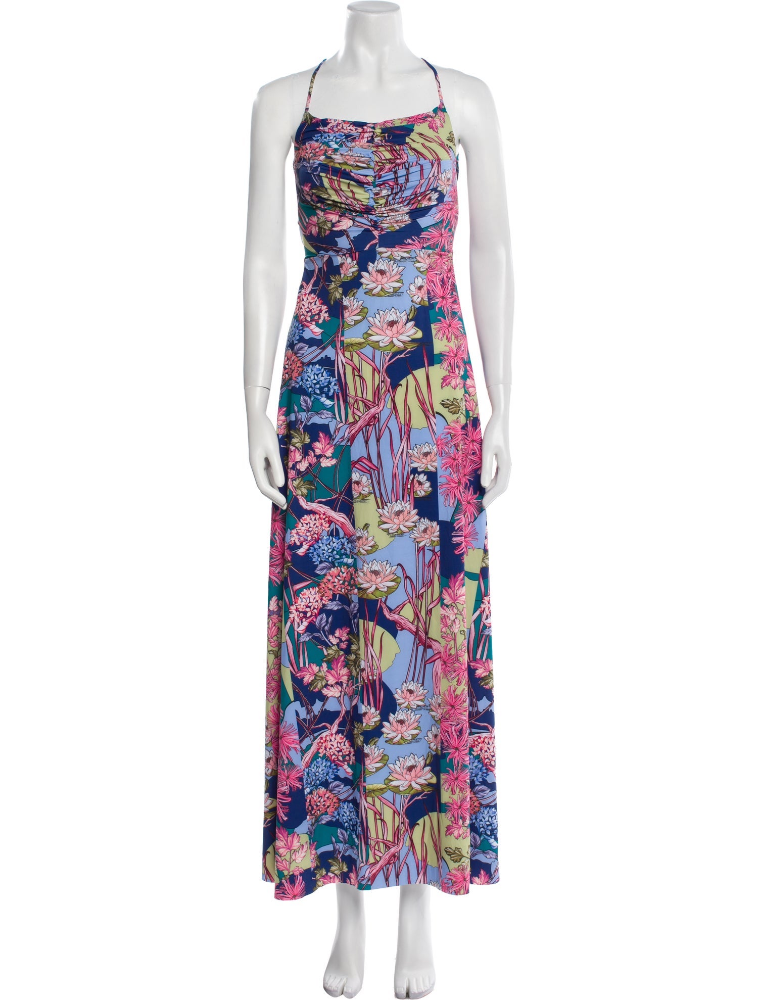 Agua Bendita Floral Print Long Dress w/ Tags