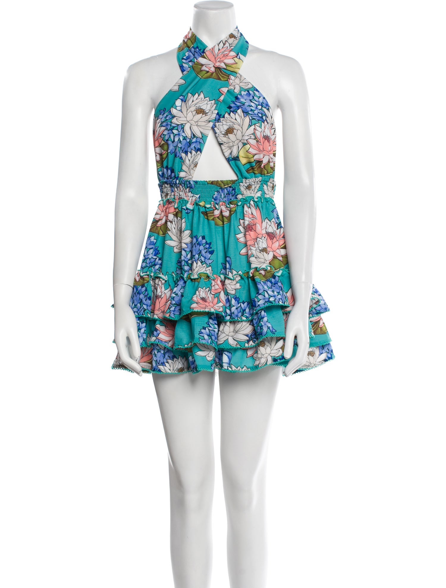 Agua Bendita Floral Print Mini Dress w/ Tags