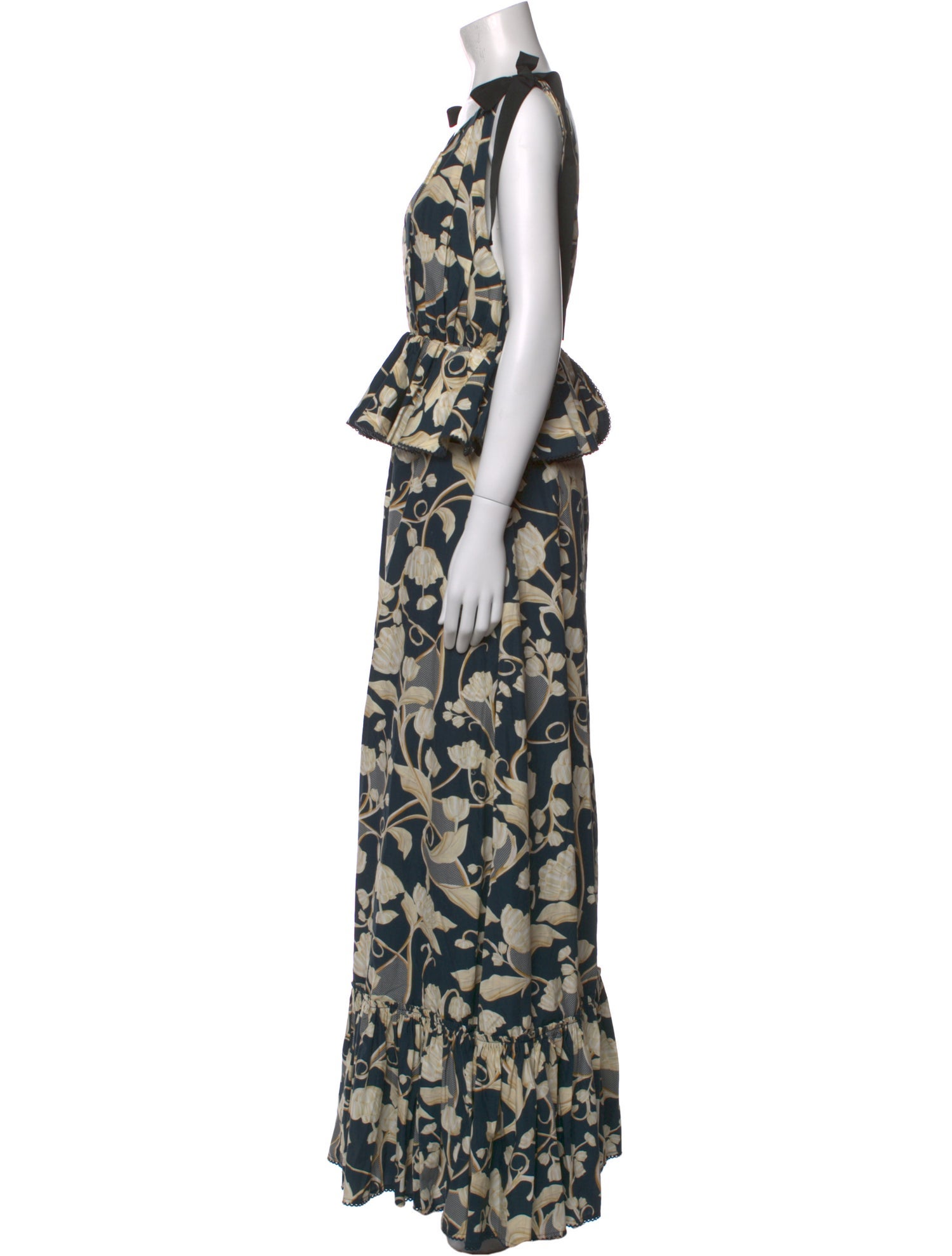Agua Bendita Floral Print Long Dress w/ Tags