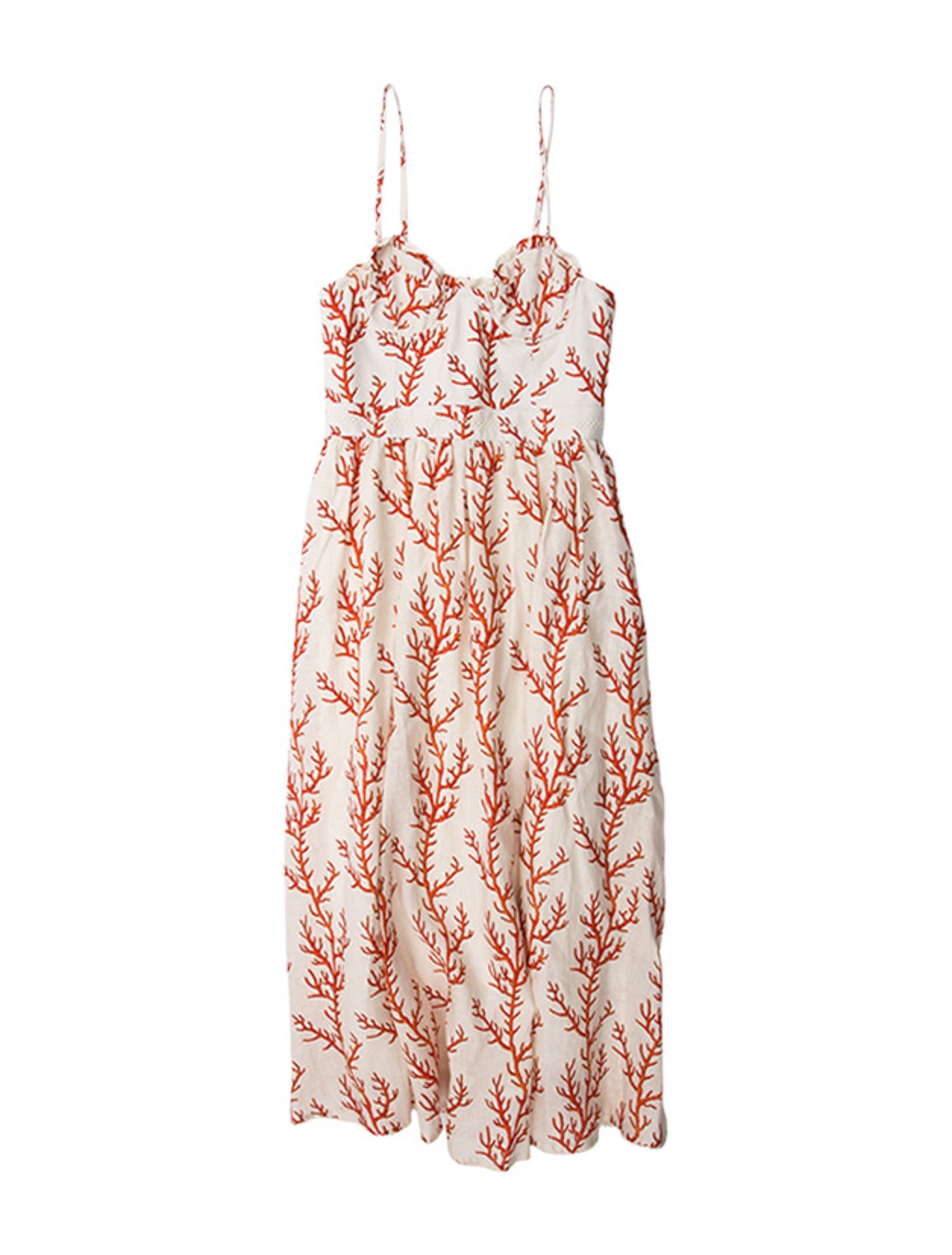 Agua Bendita Linen Midi Length Dress