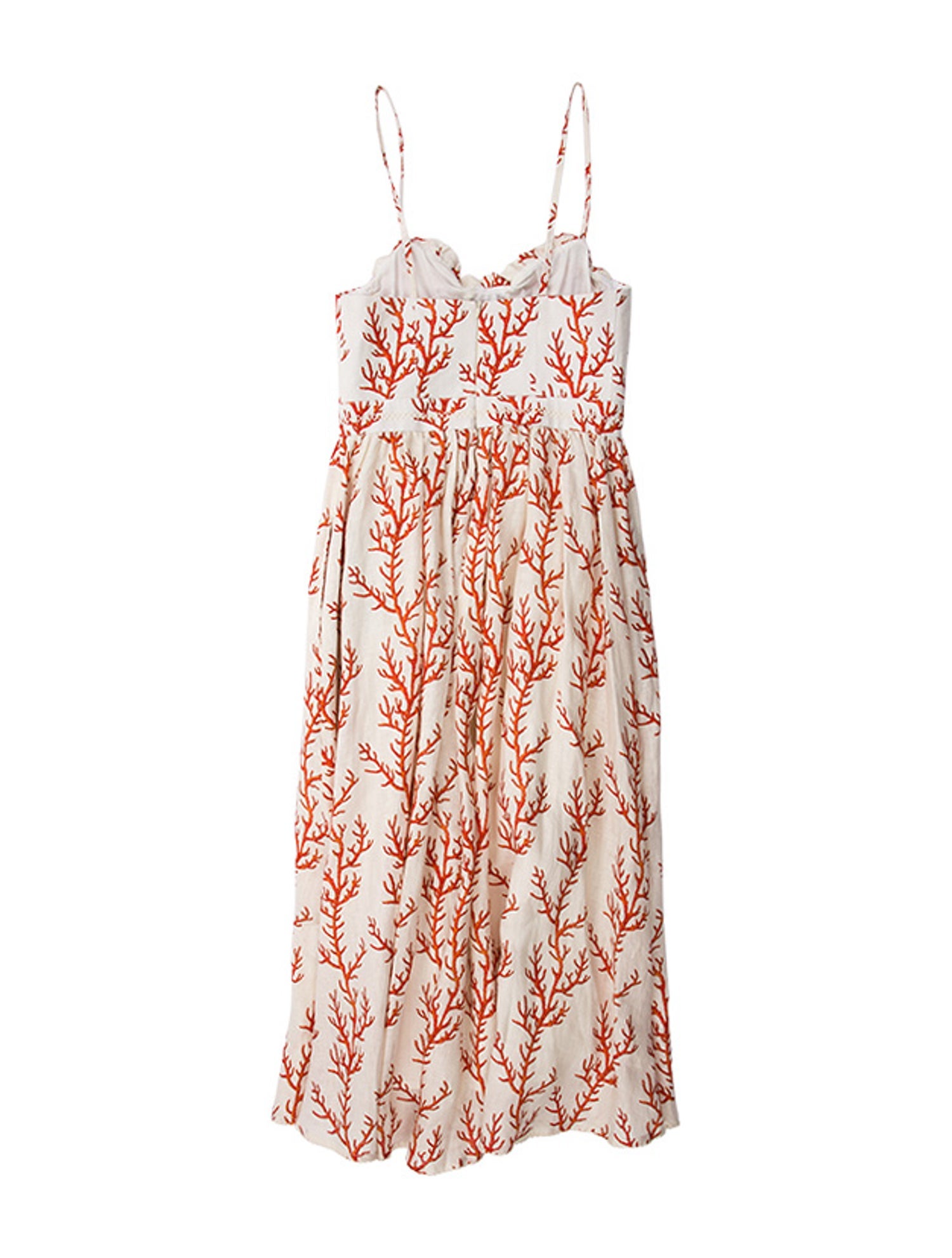 Agua Bendita Linen Midi Length Dress