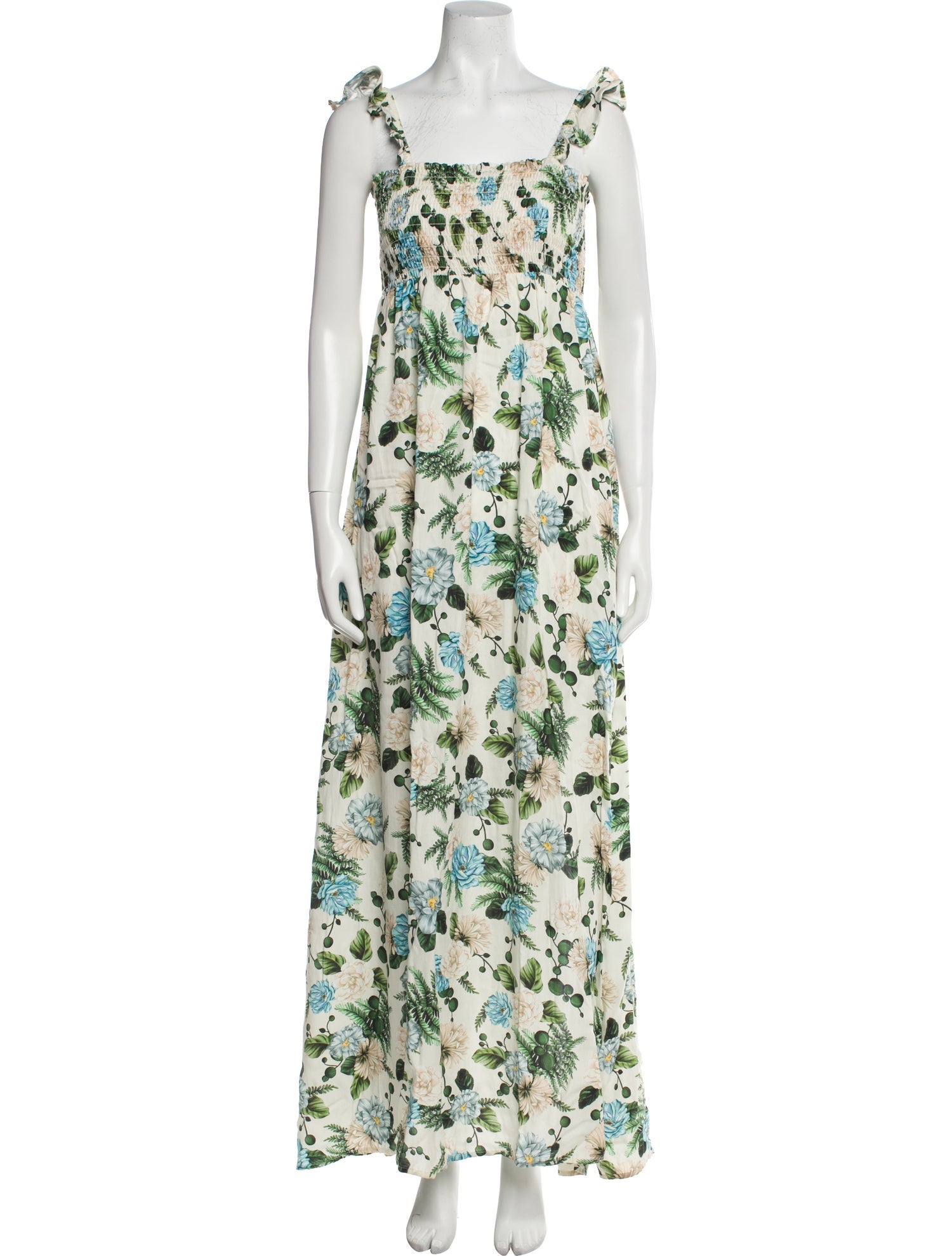 Agua Bendita Floral Print Long Dress