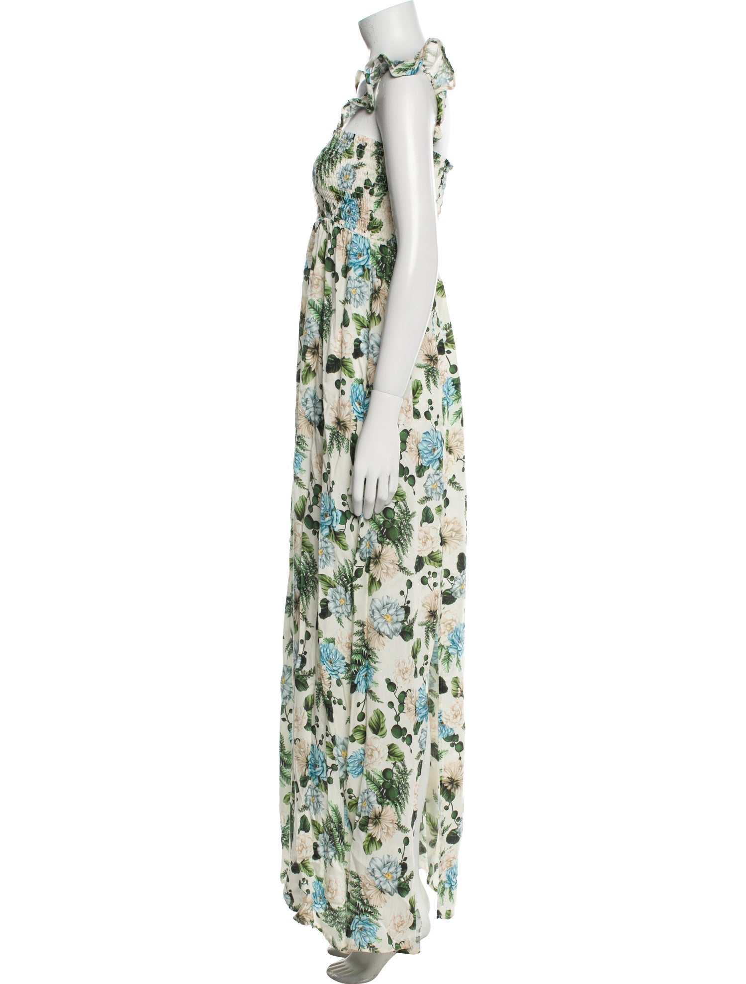 Agua Bendita Floral Print Long Dress