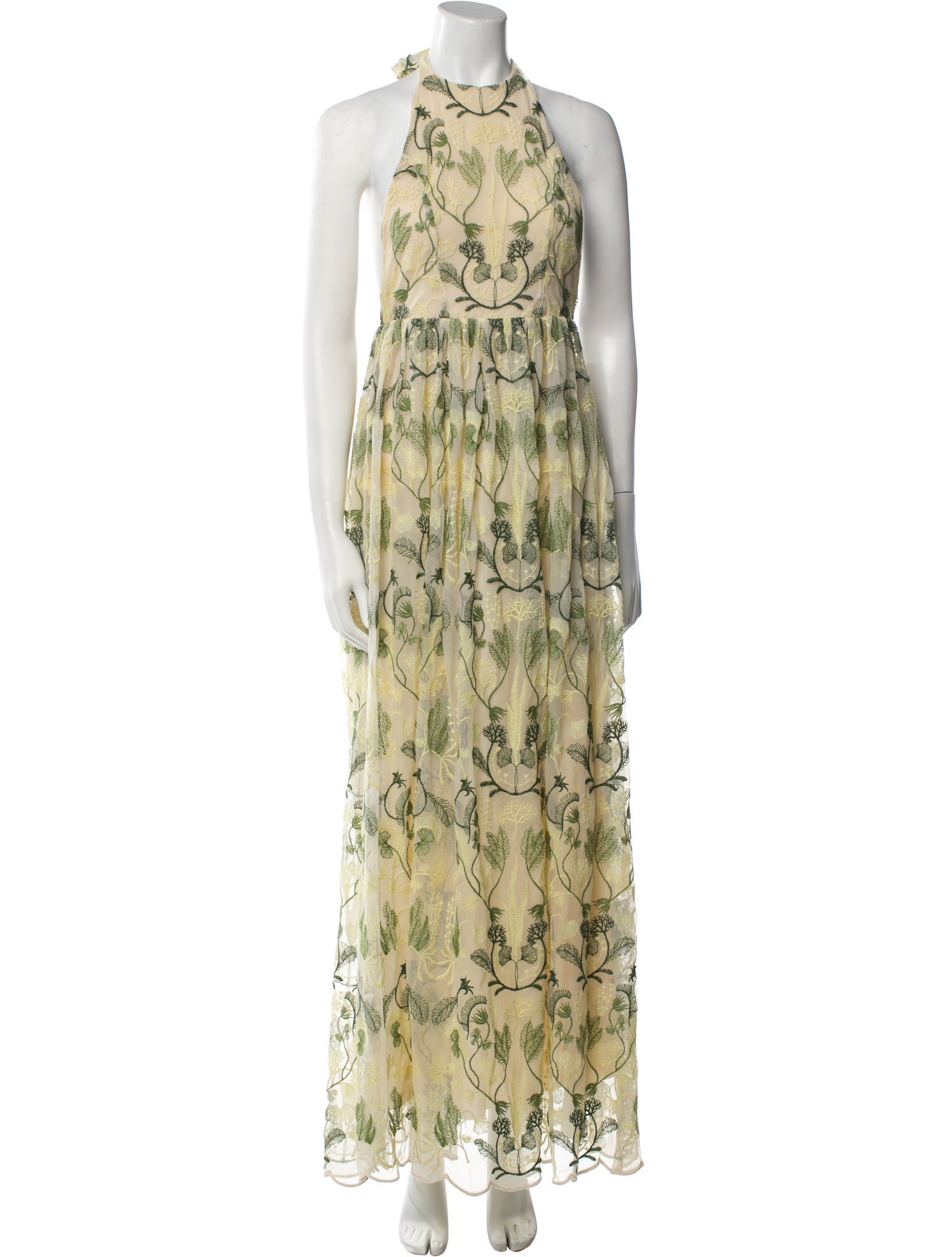 Agua Bendita Printed Long Dress w/ Tags