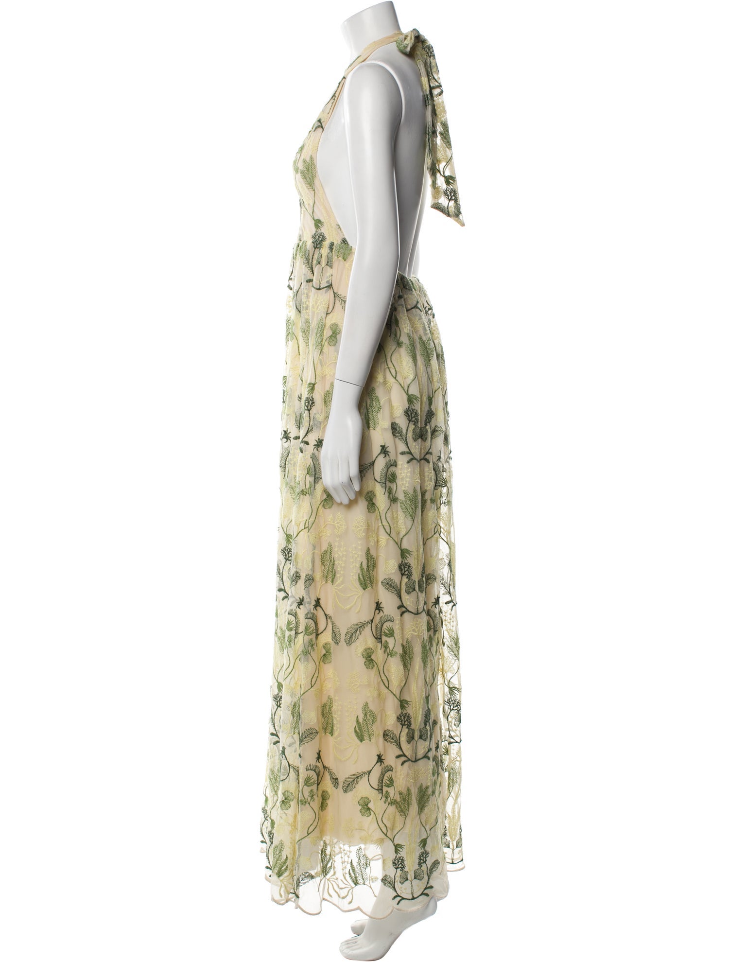 Agua Bendita Printed Long Dress w/ Tags