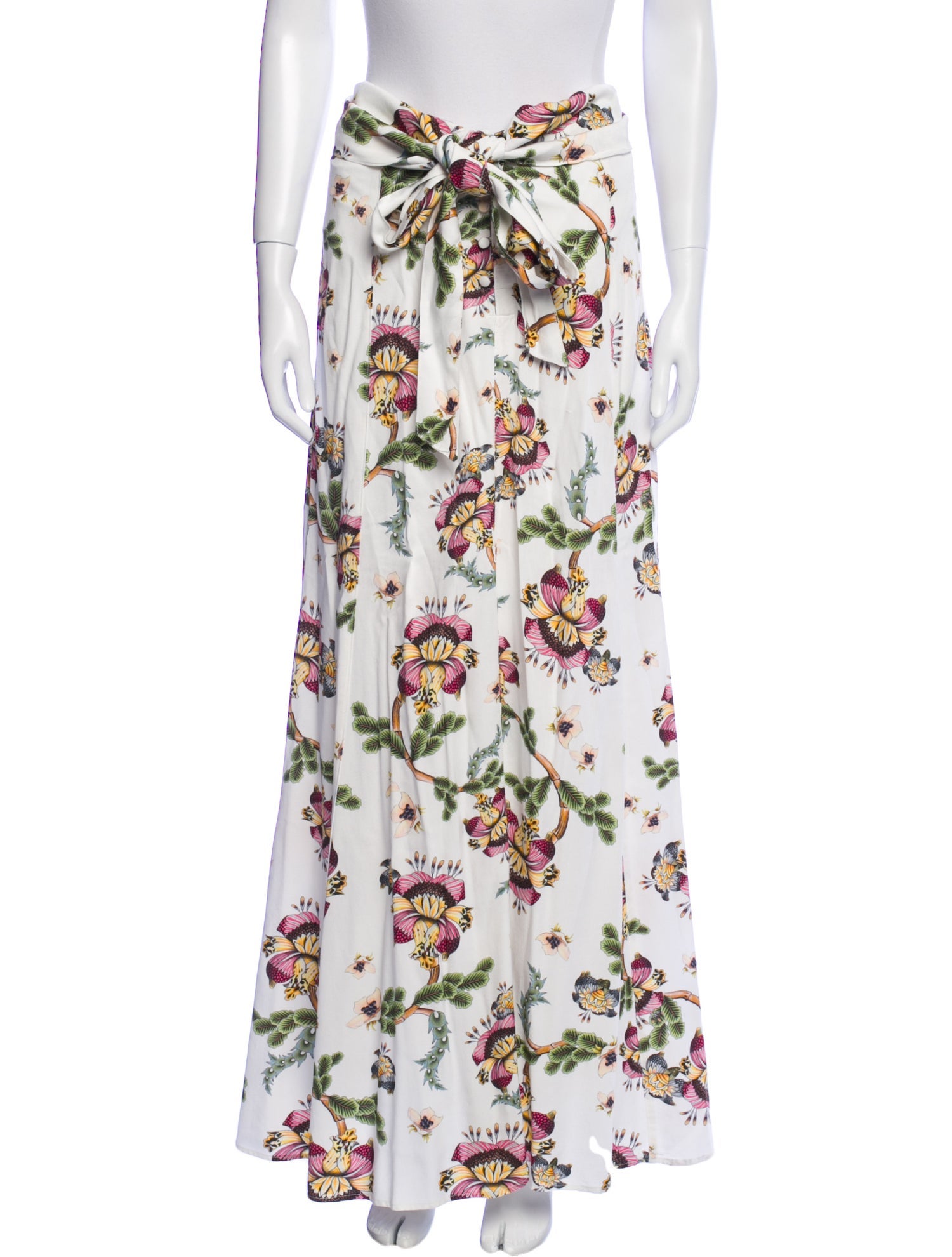 Agua Bendita Floral Print Long Skirt