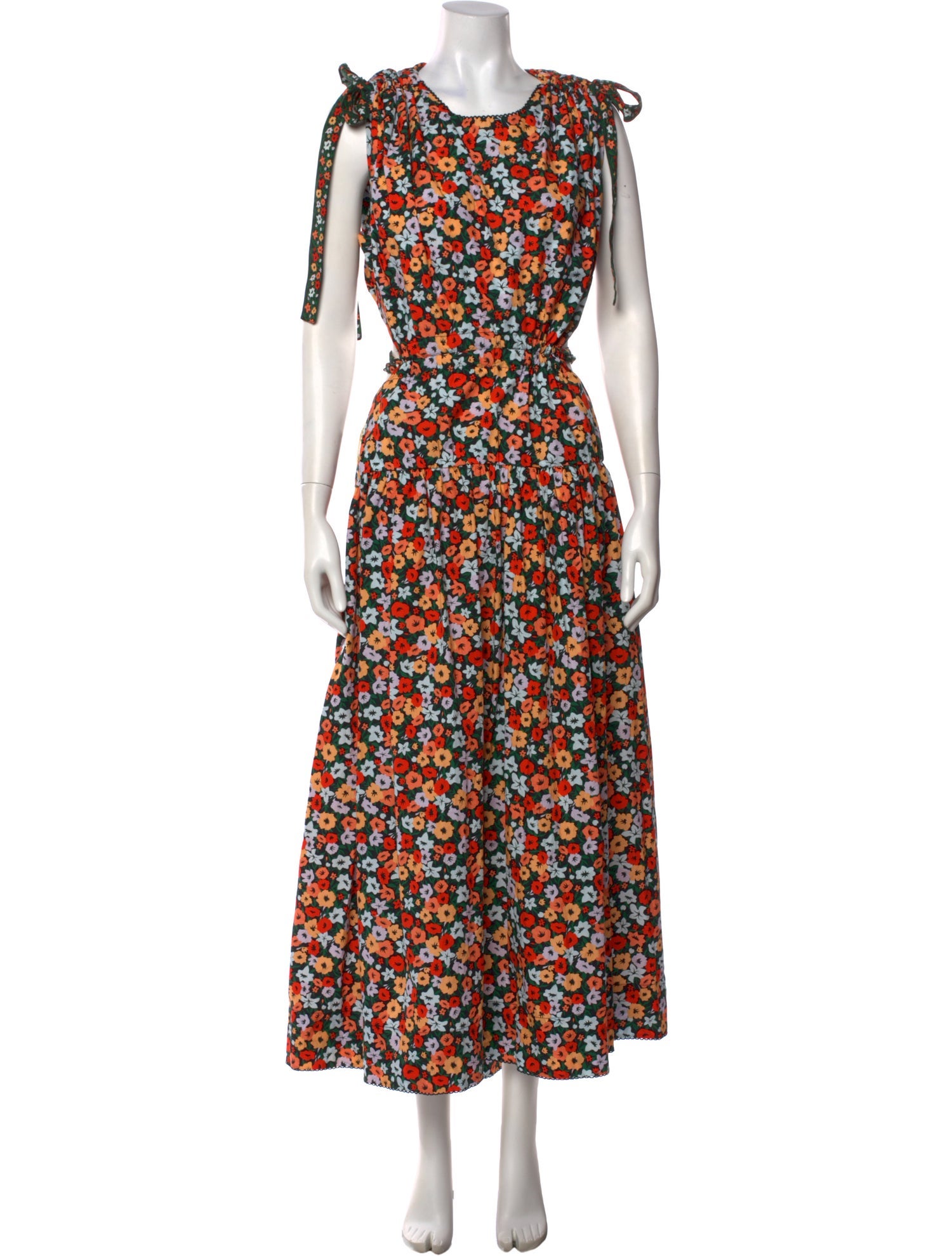 Agua Bendita Floral Print Long Dress w/ Tags