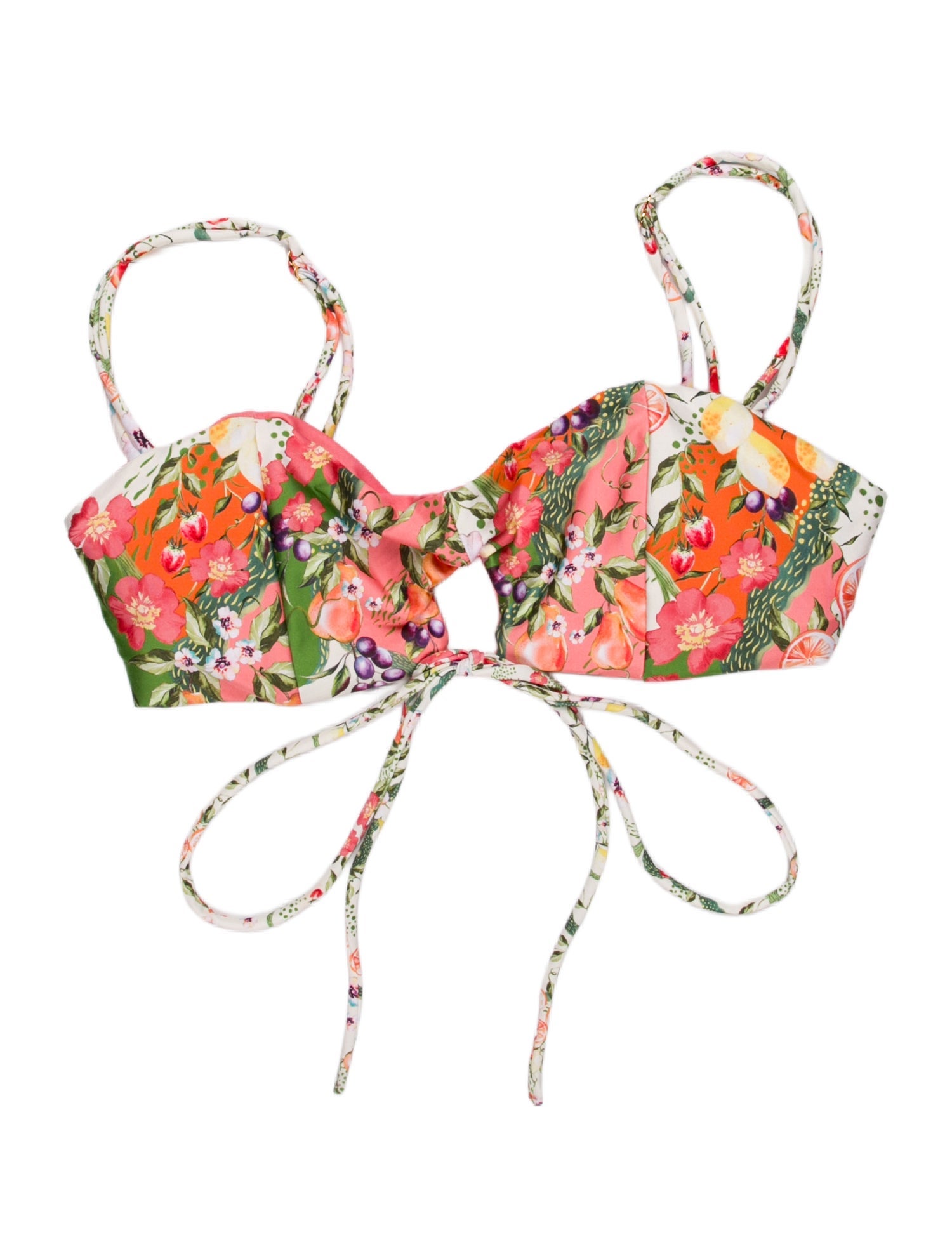 Agua Bendita Printed Bow Accents Top w/ Tags